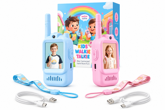 Vinny’s Video Walkie Talkie for Kids – 2-Inch Screen, 2-Way Real-Time Video Call, 1000FT Range with Voice Effects | Fun Interactive Toy (Multicolor)