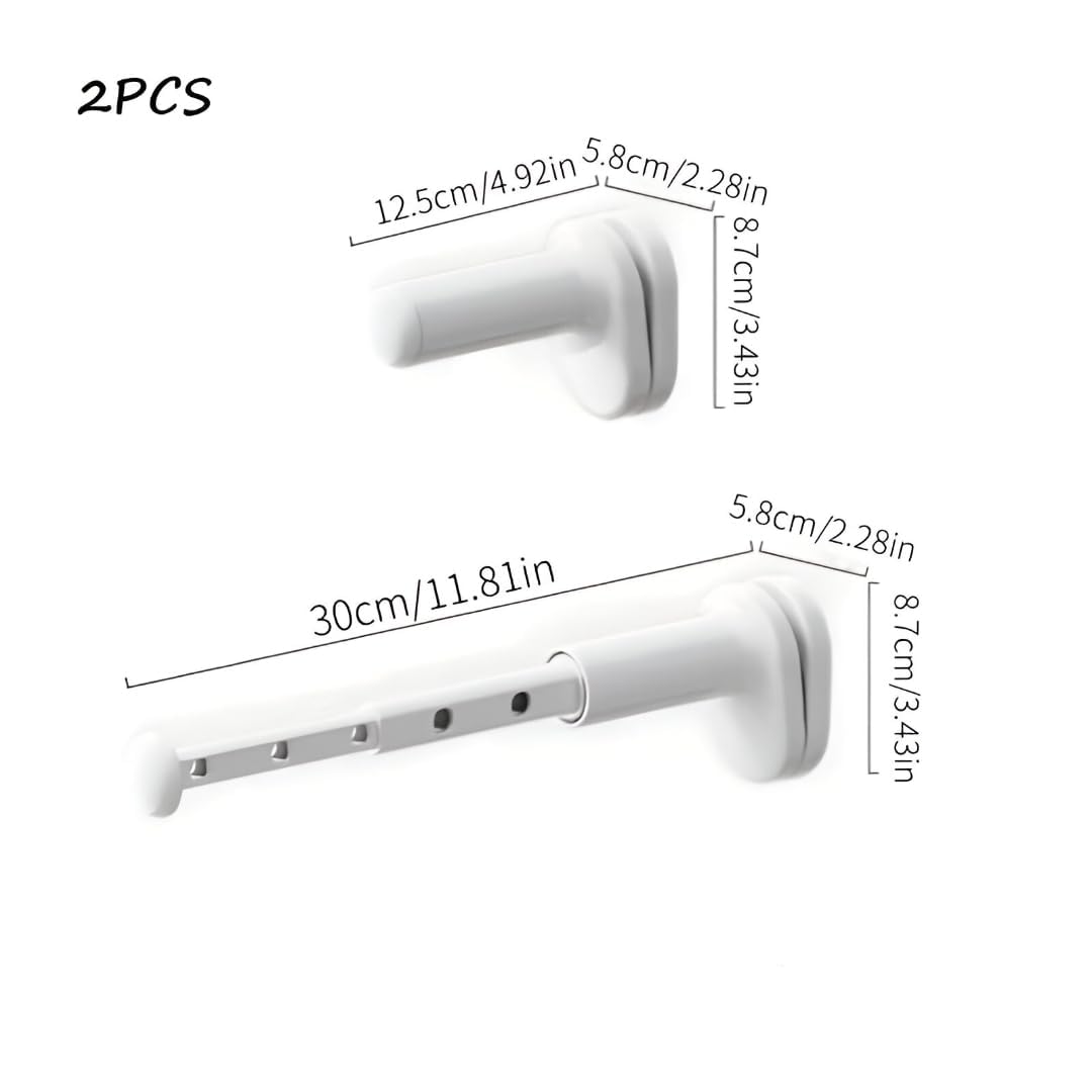 Heavy-duty adjustable clothes hanging rod for wardrobe extension