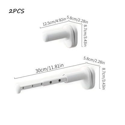 Heavy-duty adjustable clothes hanging rod for wardrobe extension