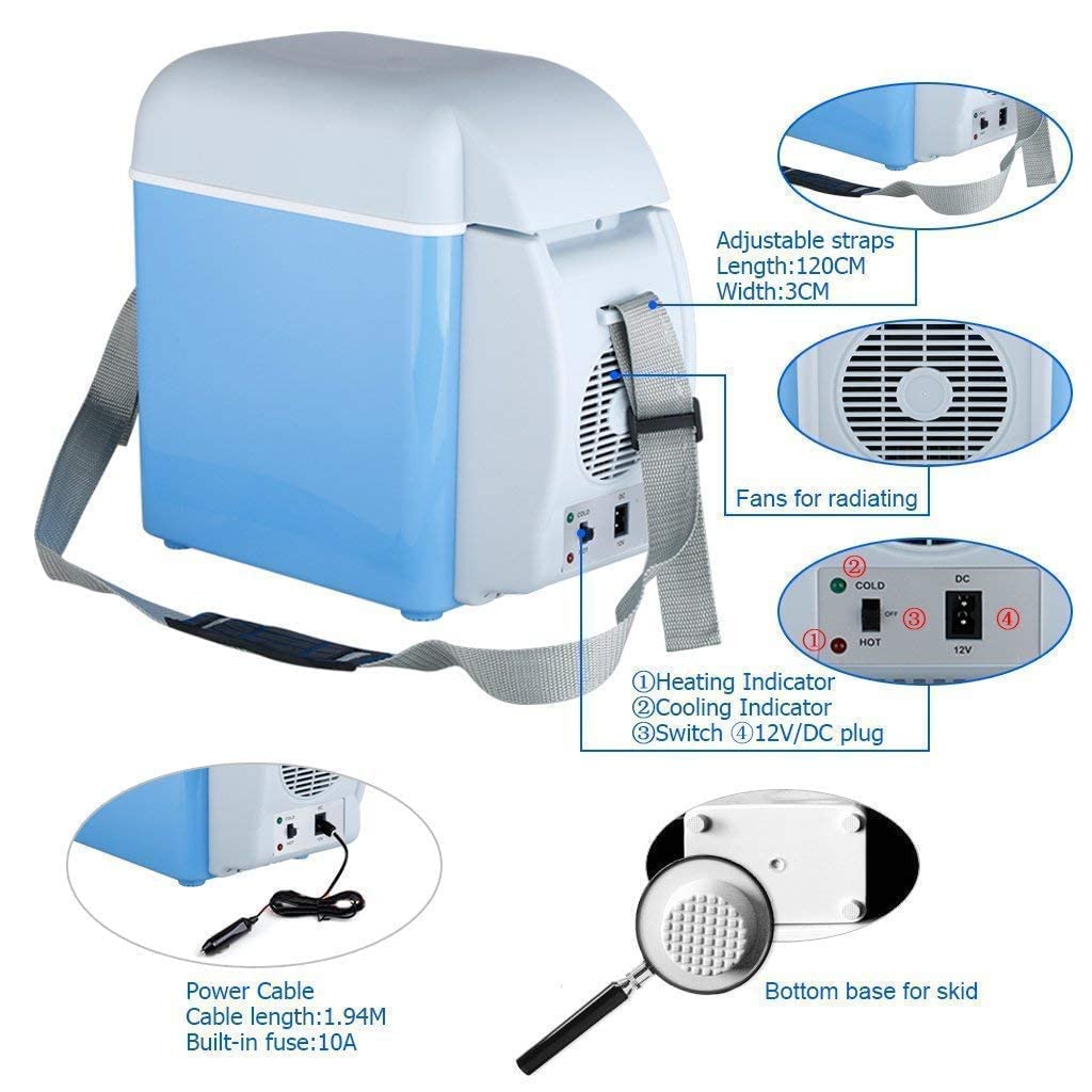 Portable cooler and heater for car 