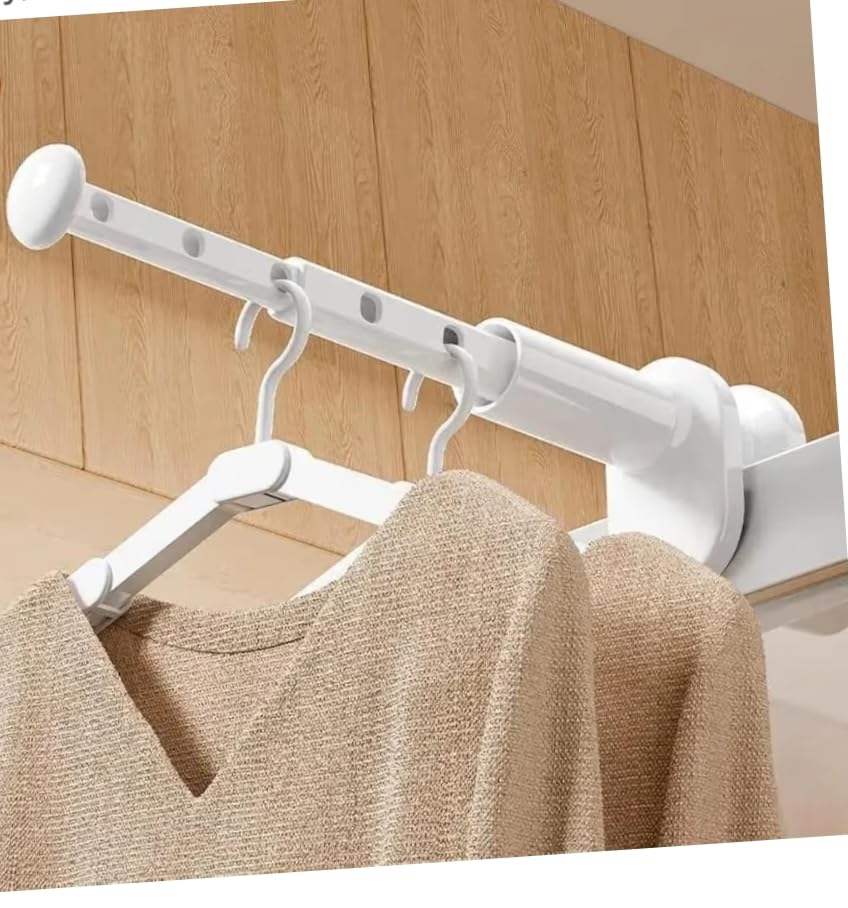 Portable telescopic garment hanger bar for space-saving clothing storage