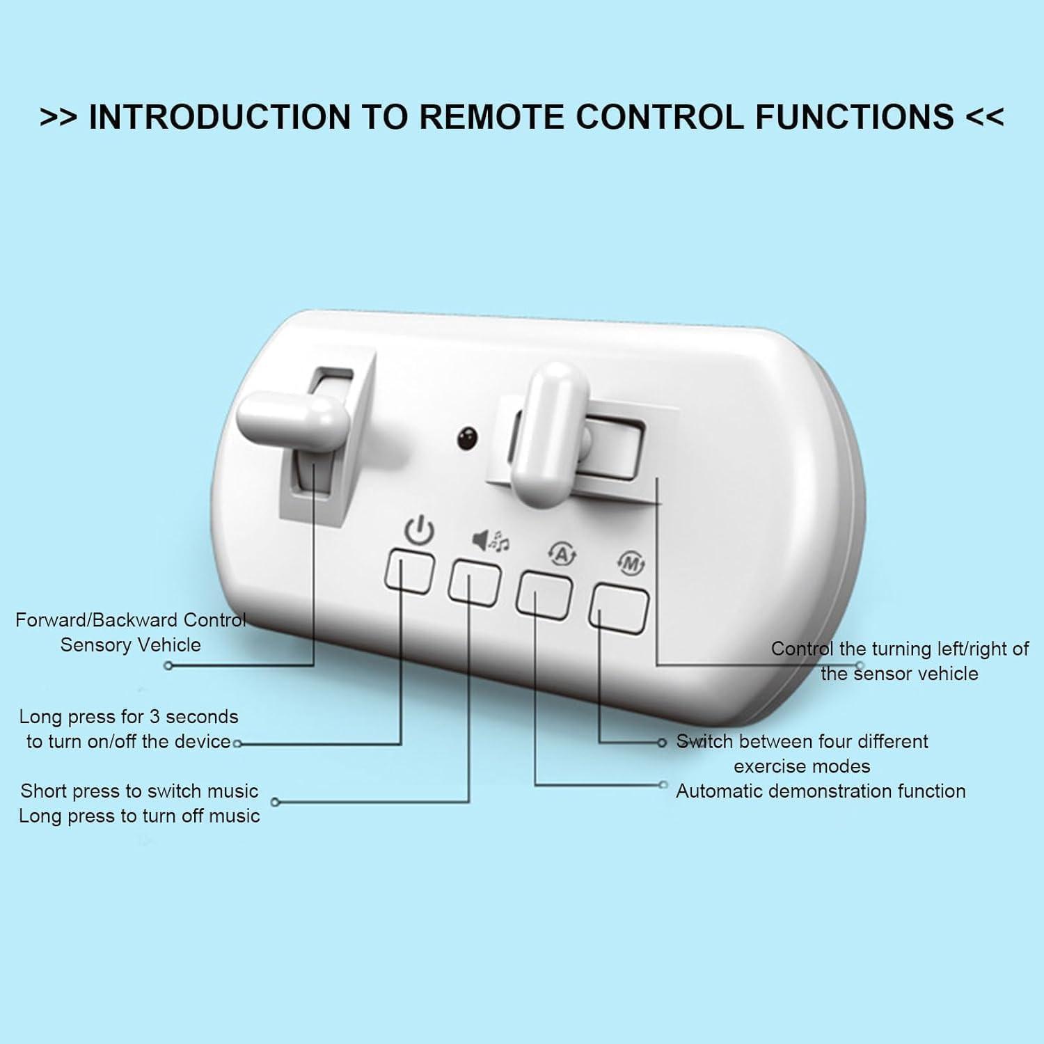 Magic Mini RC Bus, 2.4 GHZ Inductive Car that Follows Drawn Line, Interactive Magic Mini Bus with Gestures Follow & Escape Modes, Idea Present for 6+ Kids Boys Girls and Adults.