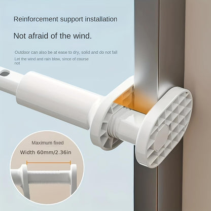 Retractable clothes hanging rack for closet, laundry room, and home organization