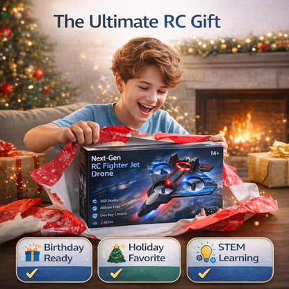 Vinny’s RC Fighter Jet for Kids – 2.4GHz Remote Control Airplane with Gyro Stabilization, Durable EPP Foam Build, Ready-to-Fly (Multicolor)