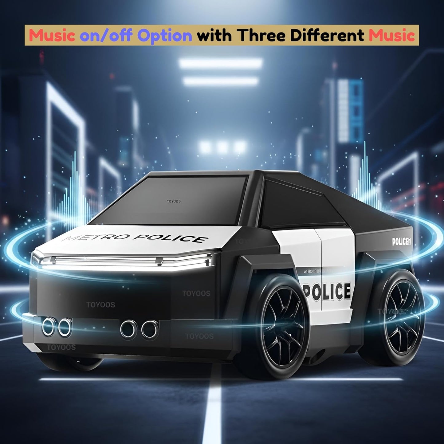 Vinny’s RC Drift Police Car – Mist Spray, Follow Me & Escape Mode | 360° Spin Smart Racing Car
