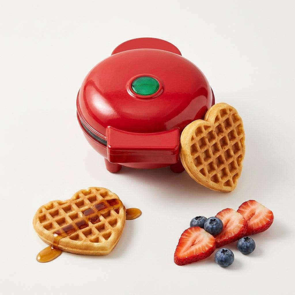Vinny’s™ Mini Heart Shaped Waffle Maker – Cute, Quick & Crispy Delights 🧇.