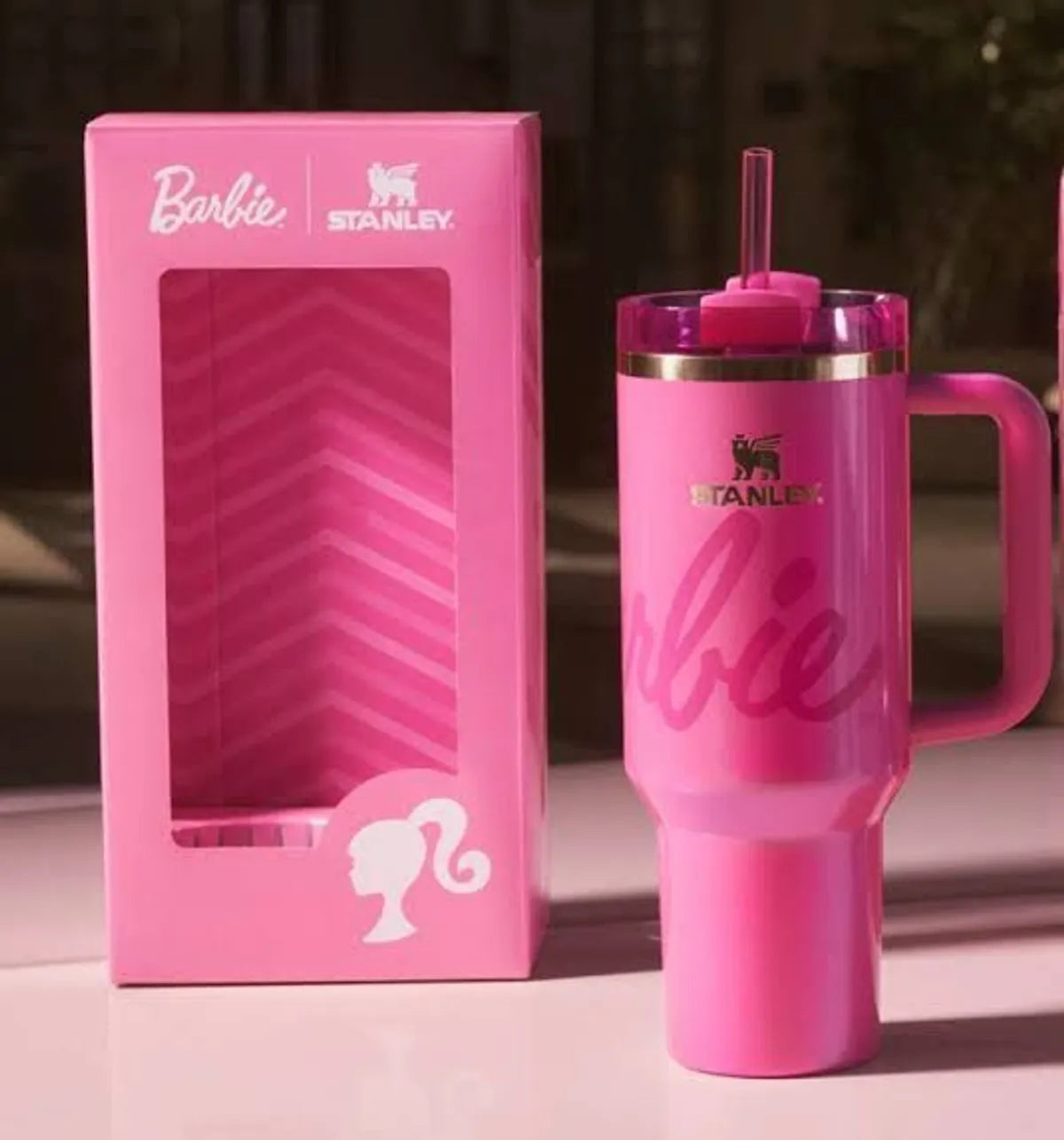 Barbie stanley tumbler pink