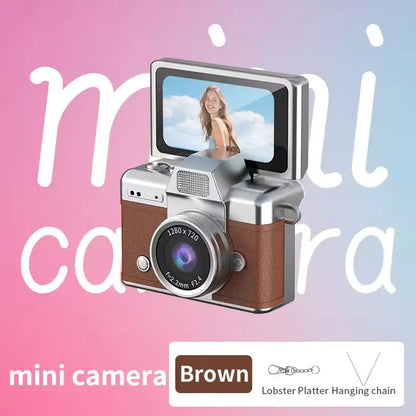 Mini Flip Digital Keychain Camera with Memory Card – Pocket HD Camera with 180° Flip Screen.