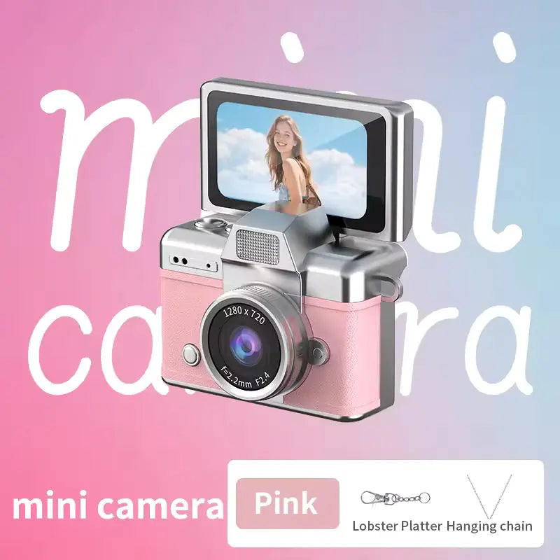 Mini Flip Digital Keychain Camera with Memory Card – Pocket HD Camera with 180° Flip Screen.