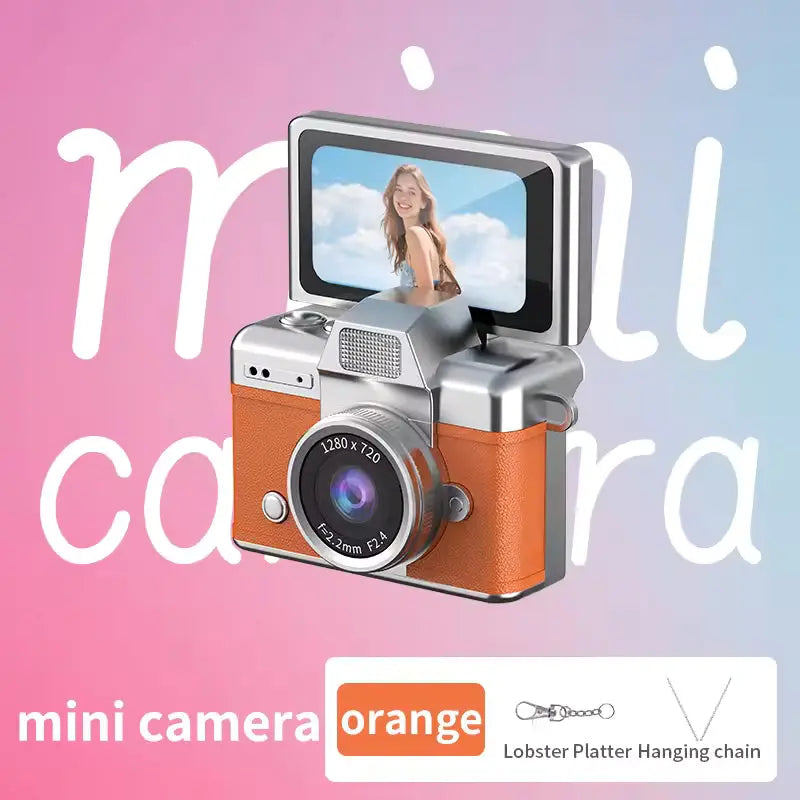 Mini Flip Digital Keychain Camera with Memory Card – Pocket HD Camera with 180° Flip Screen.