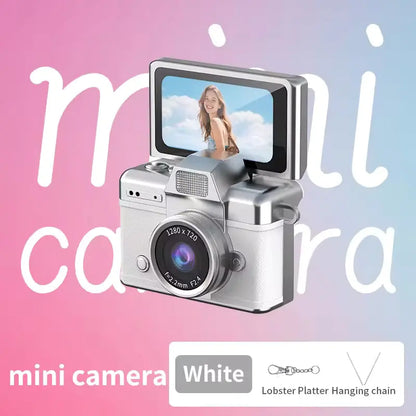 Mini Flip Digital Keychain Camera with Memory Card – Pocket HD Camera with 180° Flip Screen.