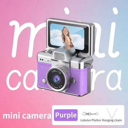 Mini Flip Digital Keychain Camera with Memory Card – Pocket HD Camera with 180° Flip Screen.