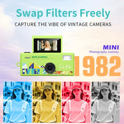 mini flip vintage retro camera filters