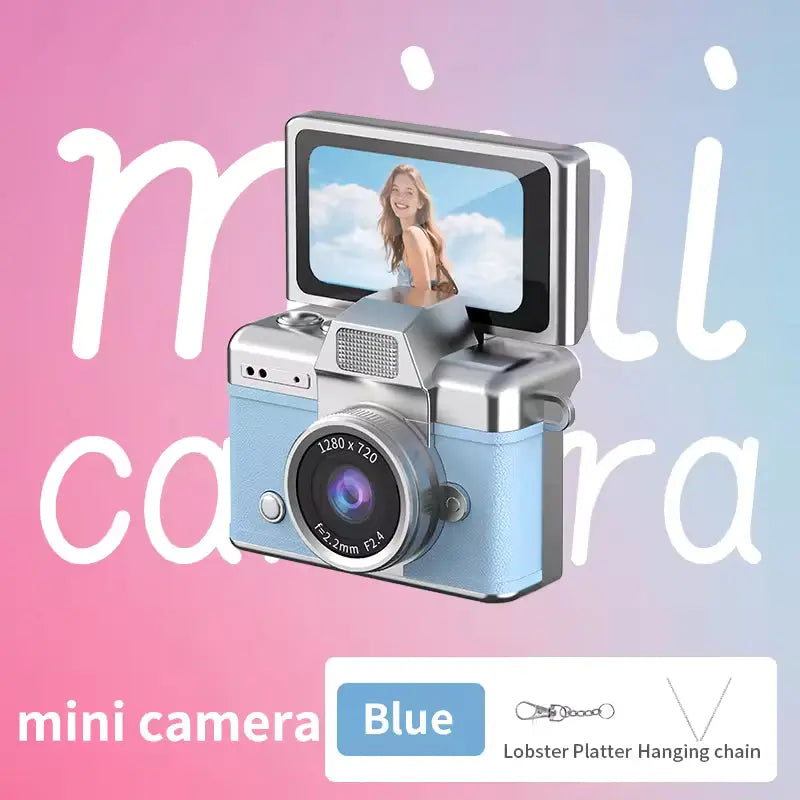 Mini Flip Digital Keychain Camera with Memory Card – Pocket HD Camera with 180° Flip Screen.