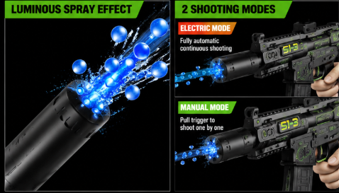 Electric Gel orbees Blaster 1000 High-Powered Automatic Water Ball Gun for Kids & Teens