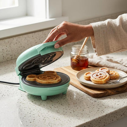 Vinny’s™ Mini Mickey Mouse Shaped Waffle Maker – Cute, Quick & Crispy Delights.