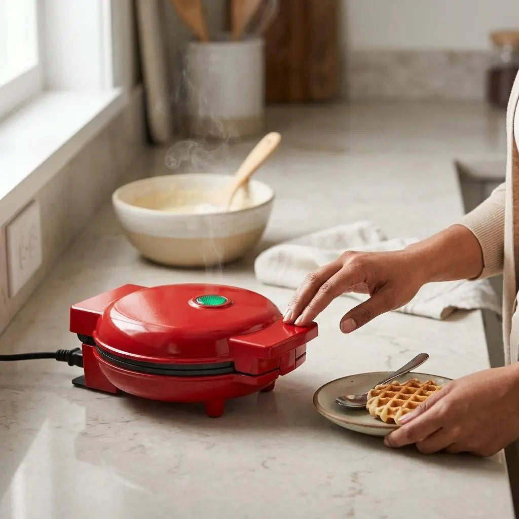 Vinny’s™ Mini Waffle Maker – Cute, Quick & Crispy Delights.