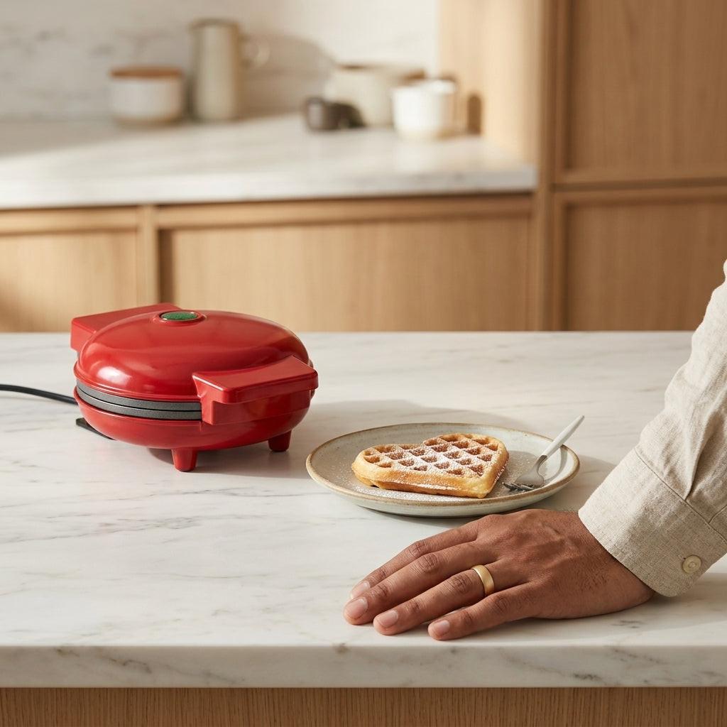 Mini Heart Shaped Waffle Maker 