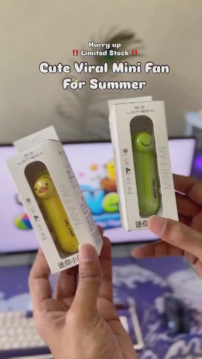 Vinny’s Adorable Mini Keychain Flexible Hand Fan with Torch & 3-Speed Control