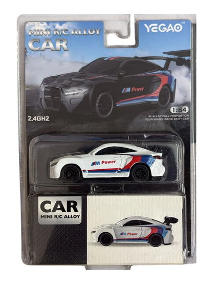 Yegao mini RC alloy car set in packaging with two cars visible.